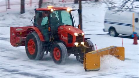 kubota skid steer snow removal|PLOWING A FOOT OF SNOW!!! .